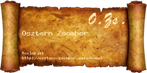 Osztern Zsombor névjegykártya